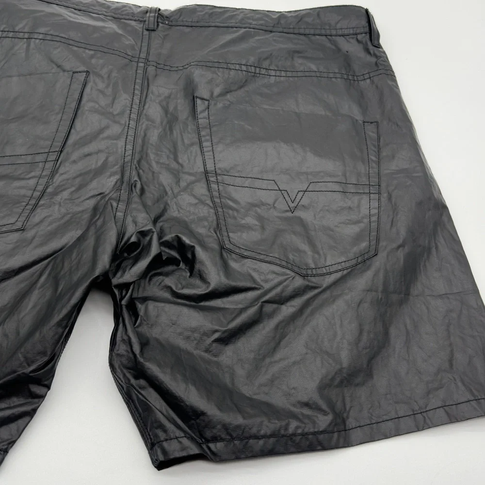 Diesel Waykeeki-F Board Shorts Men' Size 36 Metallic Swim Trunks Wet Look Coated